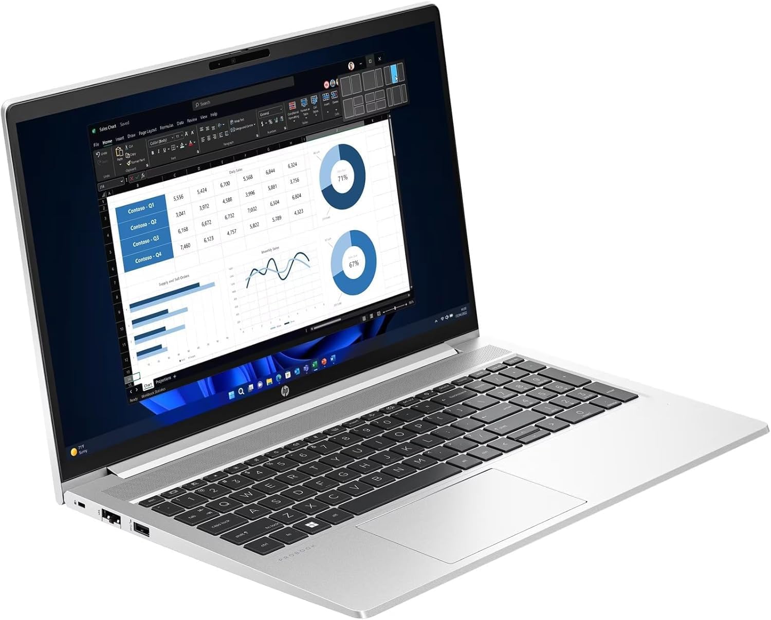 HP ProBook 450 G10 Business Laptop (15.6' FHD Anti-Glare, Intel 10-Core i5-1334U, 16GB RAM, 512GB SSD, (Beats i7-1255U)) Backlit KB, Webcam, Ethernet, Wi-Fi 6E, Win 11 Pro w/ AI Copilot, Silver
