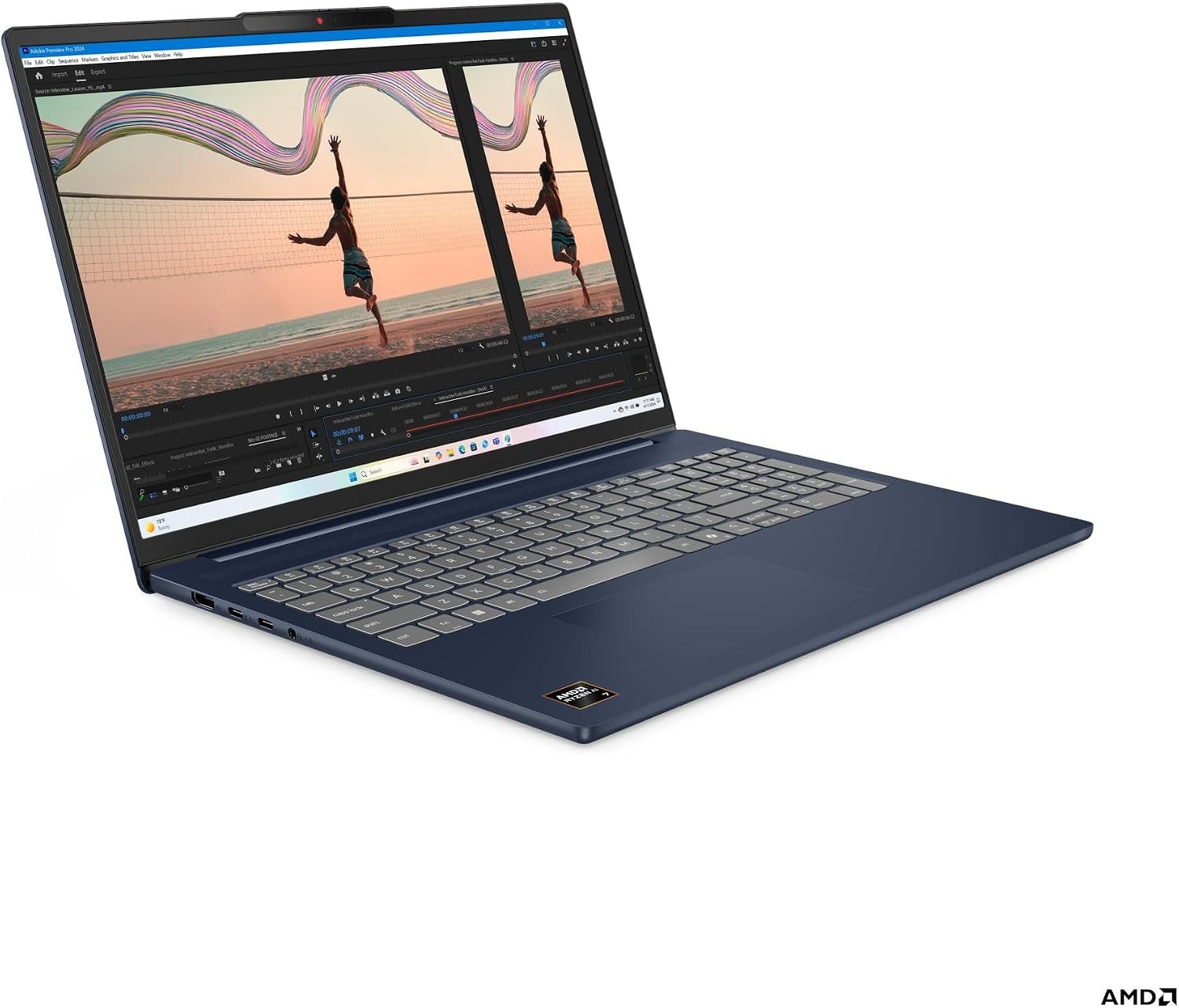 Lenovo 2025 IdeaPad Slim 5 Laptop 16' WUXGA 1920 x 1200 AMD Ryzen AI 7 350 AMD Radeon 860M Graphics 16GB DDR5 512GB SSD Wi-Fi 7 Windows 11 Pro Bluetooth 5.4 Backlit KB 1080p + IR Camera Touchscreen