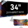 [2-Pack] 34 Inch Computer Privacy Screen Filter for 21:9 Widescreen Monitor, Removable Eye Protection Anti Glare Blue Light Filter Privacy Shield, Anti Spy Screen Protector Film 34 in