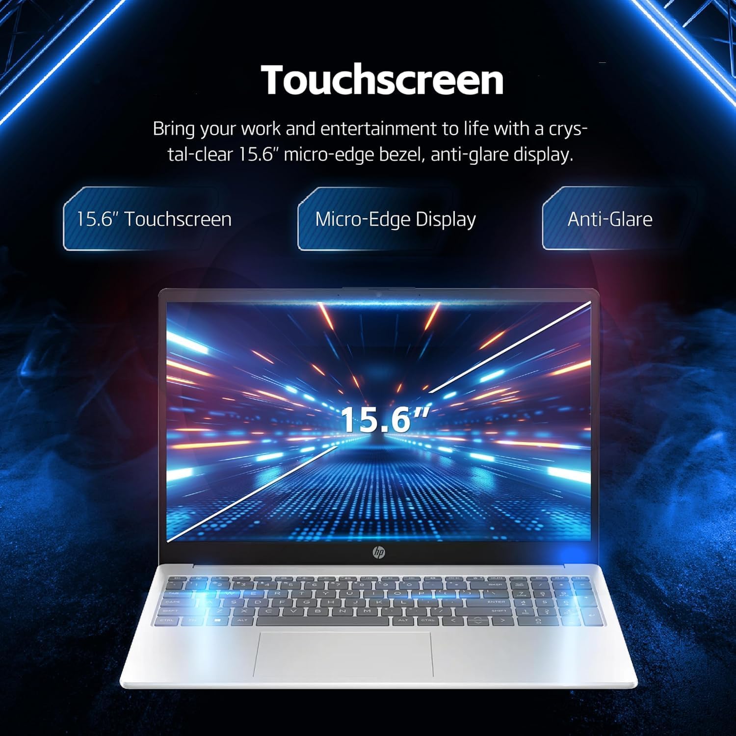 HP 2025 Pavilion 15.6' FHD Touchscreen Laptop Computer, 10-Core Intel i5-1334U, 32GB RAM, 1TB Storage (512GB SSD + 512GB External), Wi-Fi 6, Long Battery Life, Windows 11 with Microsoft Office
