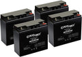ExpertPower 4 Pack EXP12200 12V 20Ah - SLA Rechargeable 12V Battery for Ride on Toys, UPS, Lawn Mower, Generator, Medical Devices, Wheelchair, Mobility Scooter Battery Replacement 12 Volt AGM