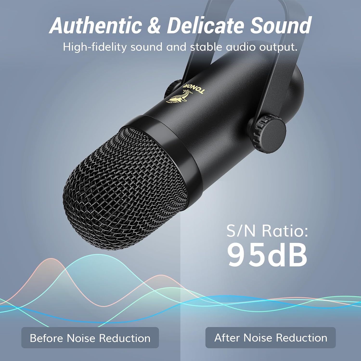 TONOR Podcast Equipment Bundle for 2, Audio Mixer with Dynamic Microphone and Boom Arm Set, XLR Mic with Studio Audio Interface, Boom Arm, All-in-One Pack for Recording, Podcasting, Streaming, POD-2