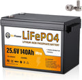 24V 140Ah Lithium Battery,3584Wh Deep Cycle LiFePO4 Battery with 100A BMS,5000+ Cycles,Perfect for Home Storage and Off-Grid,Camping,Solar,Bankup Power etc