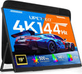 UPERFECT Portable Monitor 4K 144Hz QLED, 19' UHD 3840×2160, 500 Nits, 2000:1, 146% sRGB, 0.1ms, Built-in Stand & VESA Mount, Travel Gaming Monitor for Laptop, PC & Gaming Consoles - UColor 19 Apex