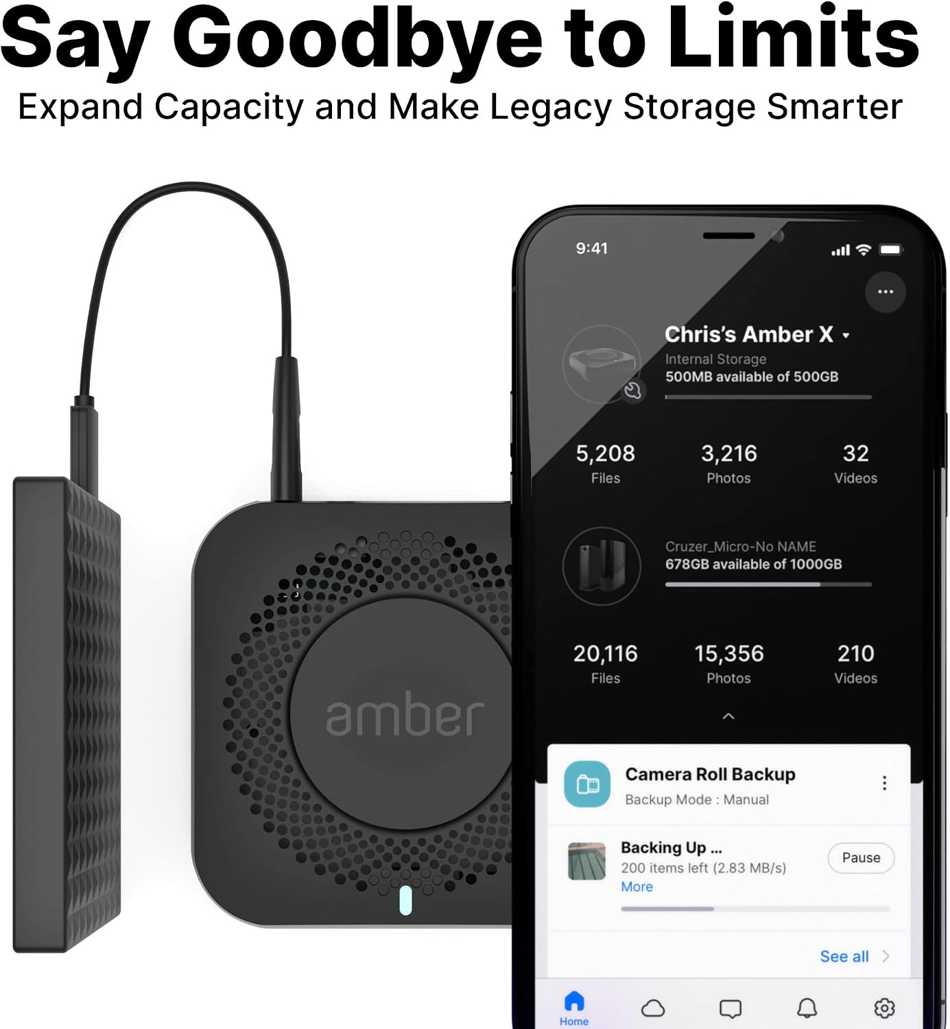 Smart Personal Cloud Storage Device Data and Media Files, Built-in 512GB High-Speed SSD with USB Storage, Plex and Home Assistant/iOS/Android/Windows/Mac Compatible