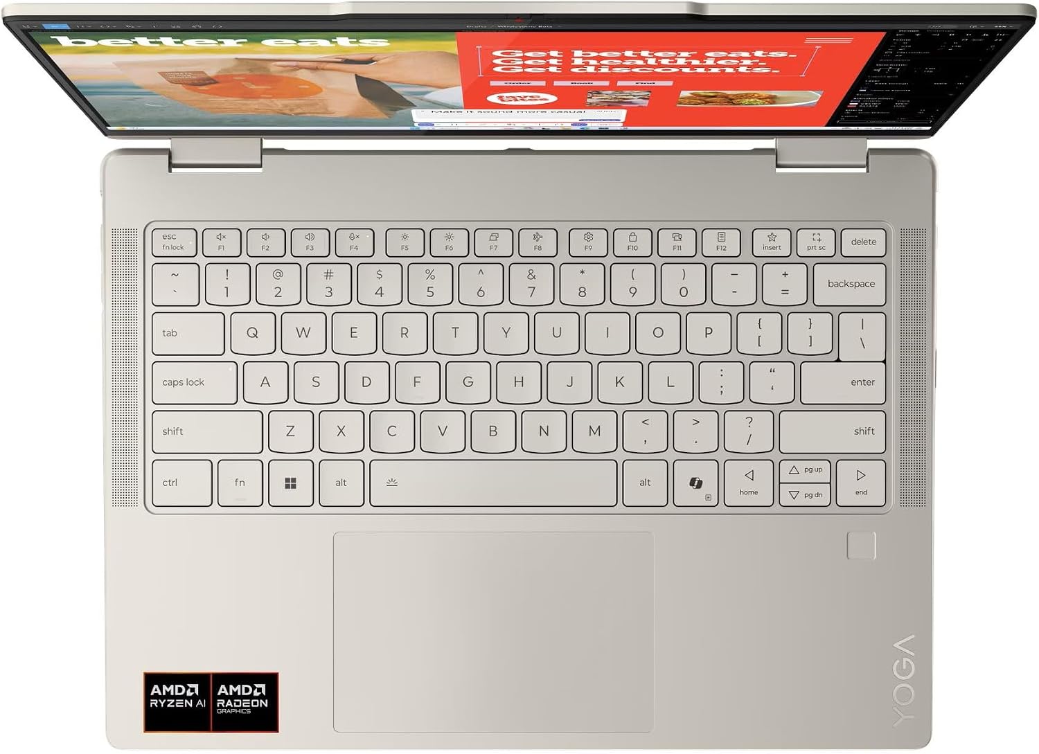 Lenovo Yoga 7 2-in-1 2025 Copilot+ PC with 14' OLED HDR 500 True Black 100% DCI-P3 Touchscreen, AMD Ryzen AI 7 350 Processor, 16GB LPDDR5X-7500MT/s Memory, 1TB SSD, Wi-Fi 7, Yoga Pen, and Win11 Pro