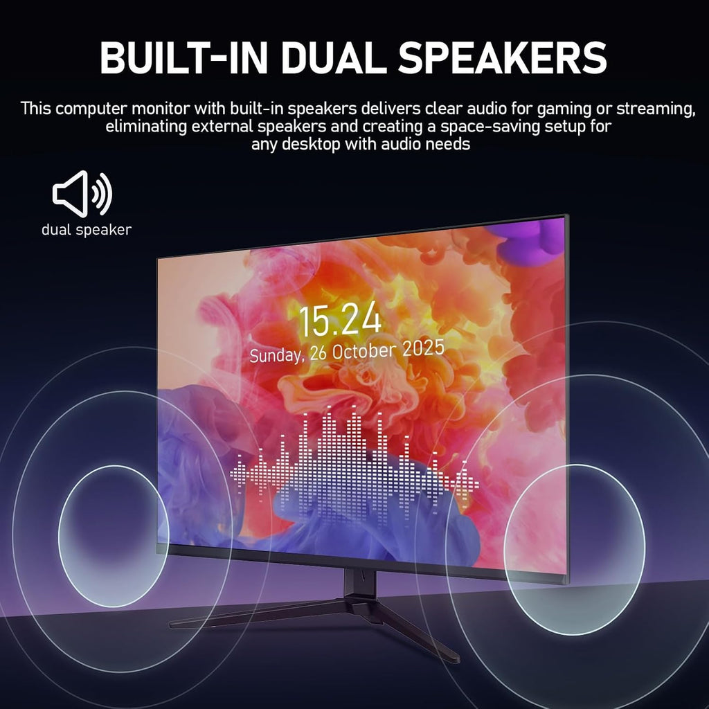 Gawfolk 28 Inch 4K Monitor IPS 60Hz, UHD (3840x2560p) PC Screen Built-in Speakers, Ultra HD Computer Display for Home & Office, 3:2, HDMI, DP, Support Wall Mount Compatible