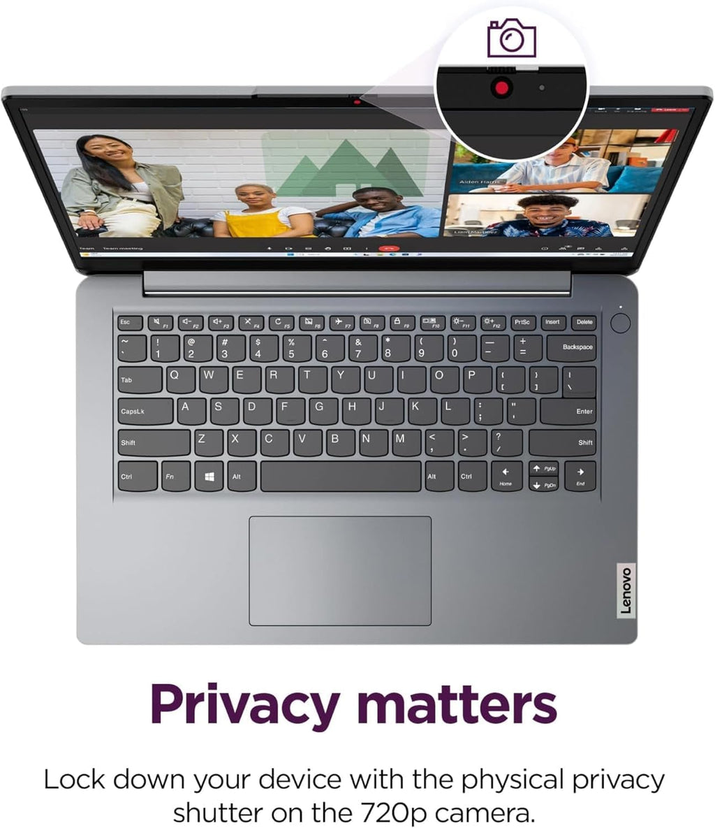 Lenovo IdeaPad 1i Laptop with Office 365 Home and Business • 12GB RAM • 512GB SSD • Intel Core • 14 Anti-Glare Screen • WiFi-6 • Windows 11 no Mouse