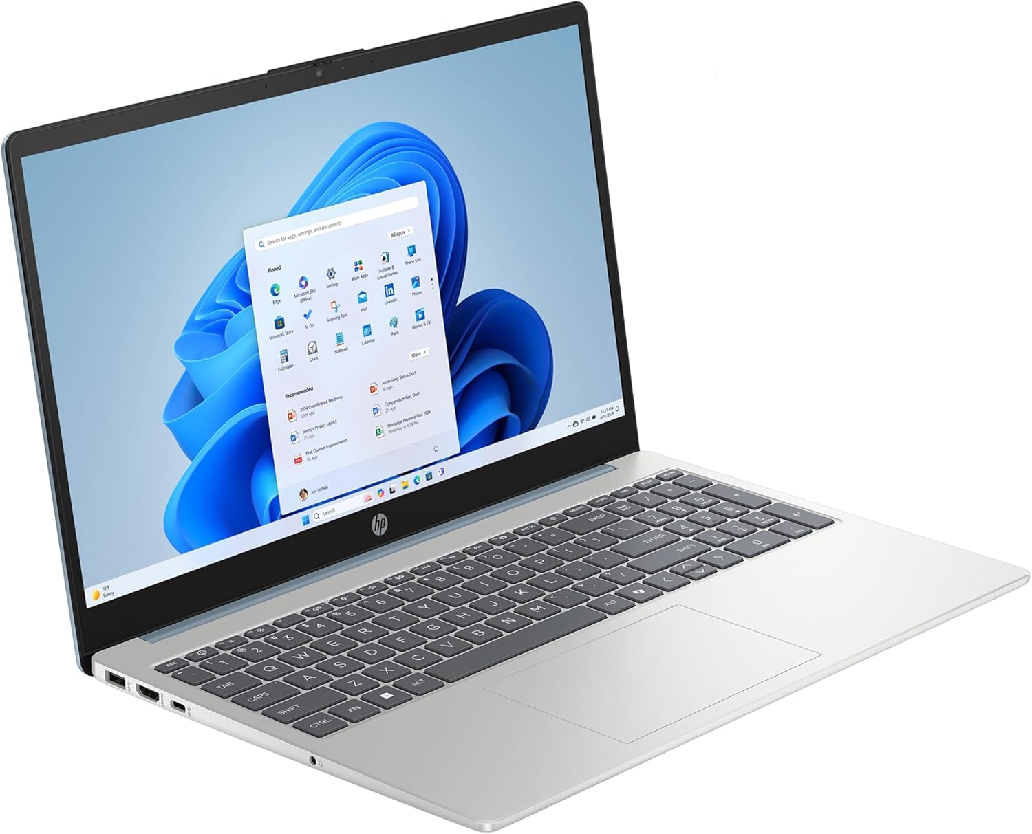 HP 15-fd000 Personal Laptop, 2025, 15.6' 1920x1080 Touchscreen, Intel-8 Core i3-N305, Intel UHD Graphics, 16GB DDR4, 512GB SSD, Win10 Pro, Wi-Fi 6, BT 5.3, 720p HD Camera, Moonlight Blue