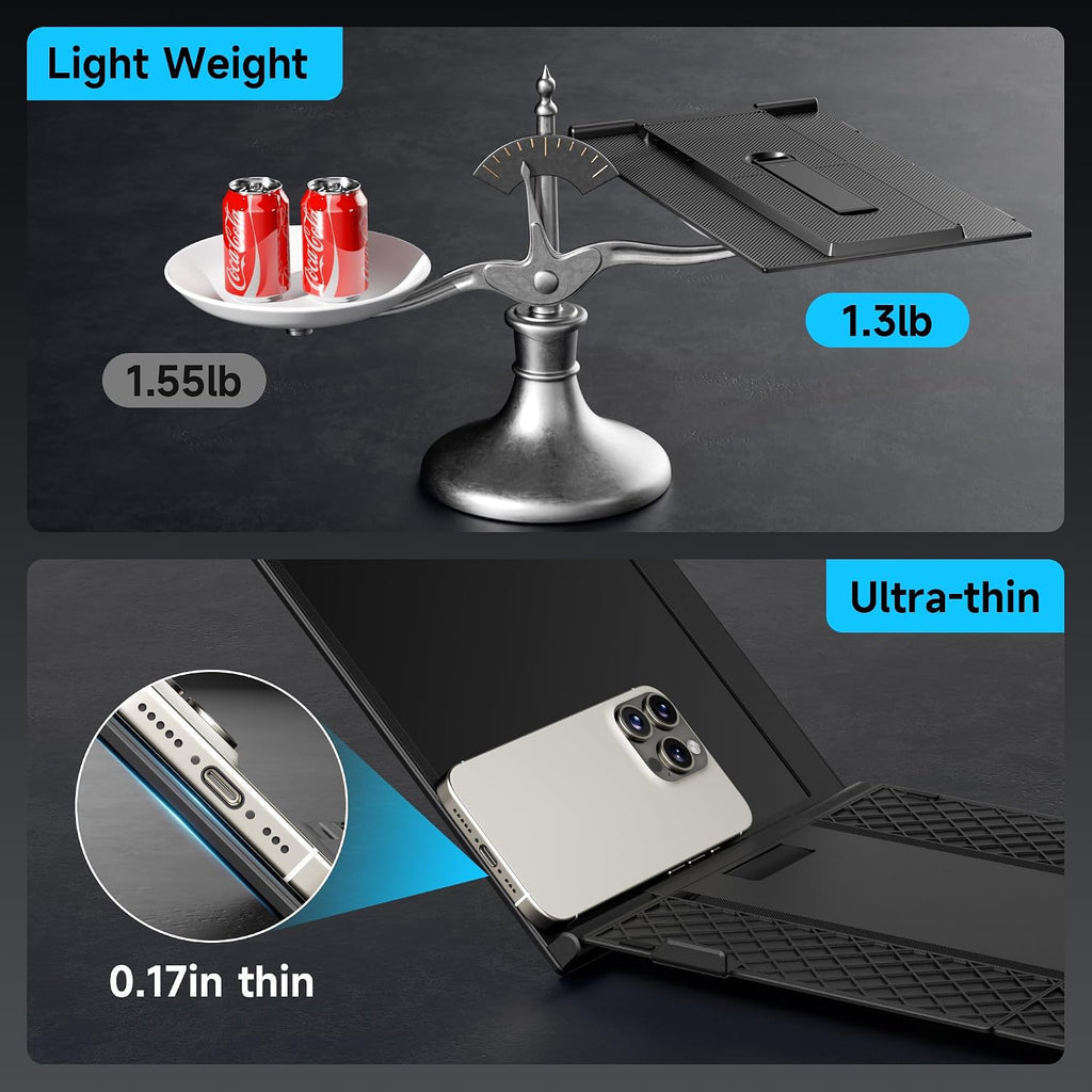 Laptop Screen Extender 0.17' Ultra-Thin, 14.2' FHD 1080P IPS Portable Monitor for Laptop, Dual Screen Travel Monitor Extender Suitable for 13'-17.3' Plug & Play for Windows/Mac/Android/Switch/PS-5