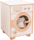Toy Washing Machine Wooden Play Kitchen - Pretend Play Cleaning Set Washing Machine Toy for Kids - Pretend Play Toys for Toddlers Christmas Gifts for Children (White)