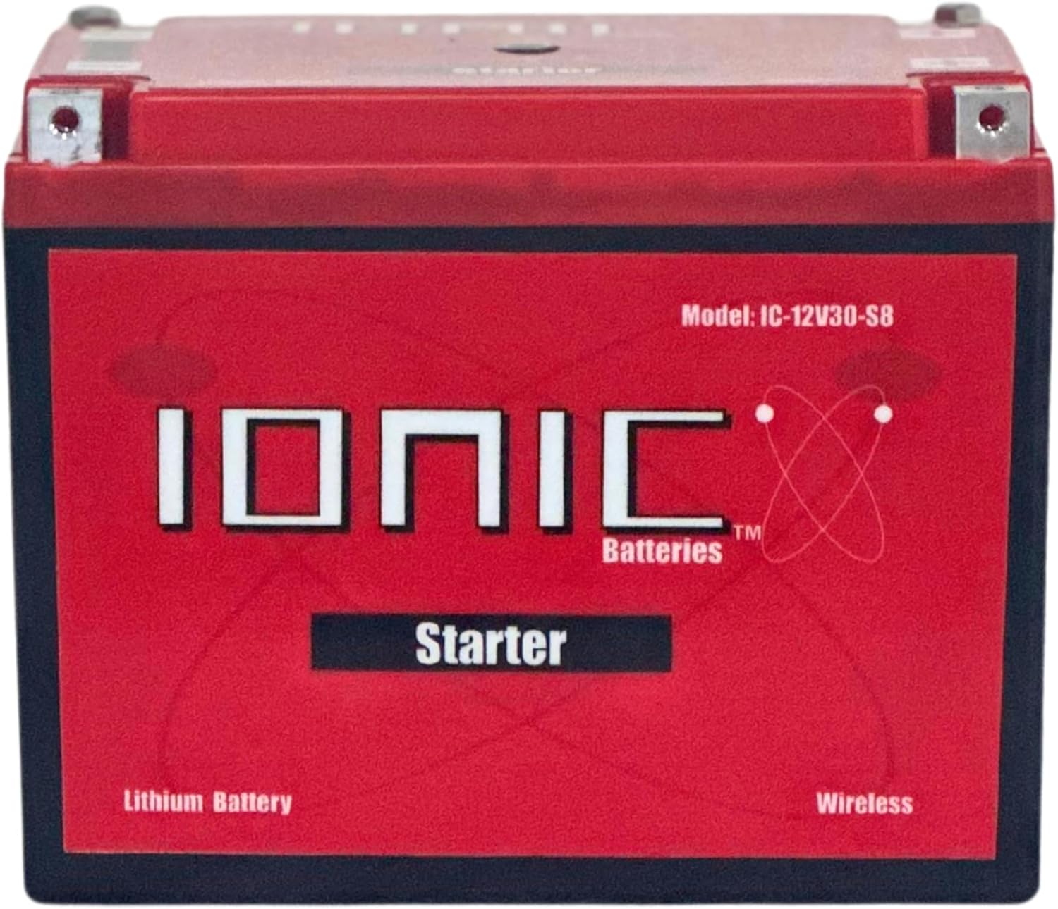 Ionic Lithium 12V Starter Battery for Zero-Turn Lawn Mowers - 12V Group U1 Battery with 1220CA - Bluetooth Capability - 9lbs - IC-12V30-S8