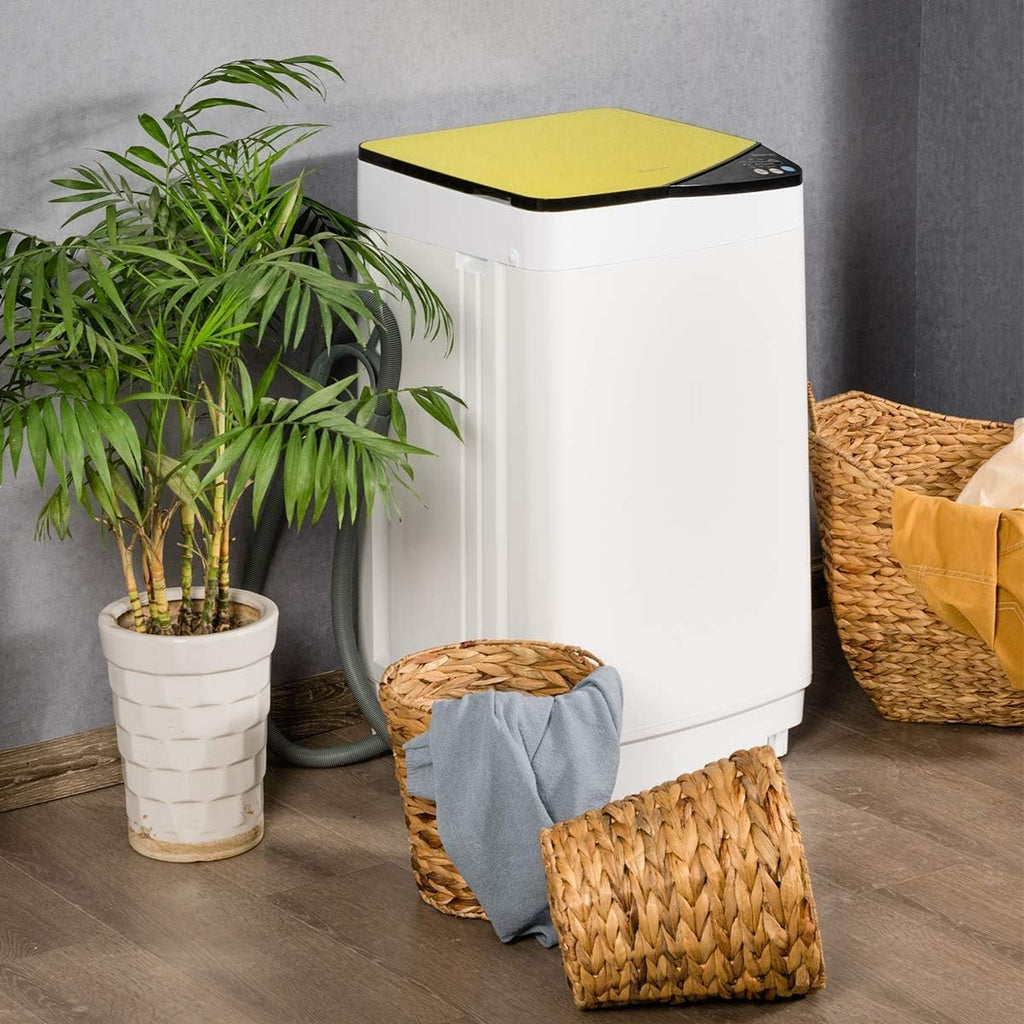 Full-Automatic Portable Mini Washing Machines,7.7 lbs Load Capacity，with Spin and Built in Barrel Light for Dorms Apartments RV and Camping