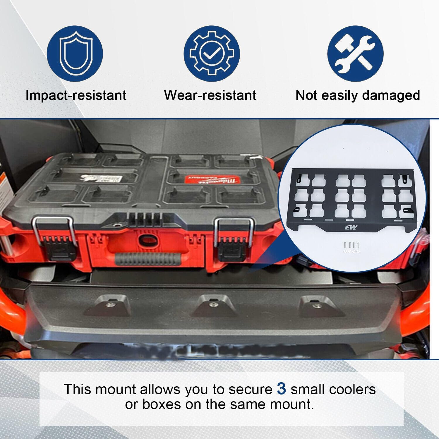 NIXFACE Offroad Packout Mount Packout HD Toolbox Mount Fit for Honda Talon 1000 UTV - Compatible with Milwaukee Packout