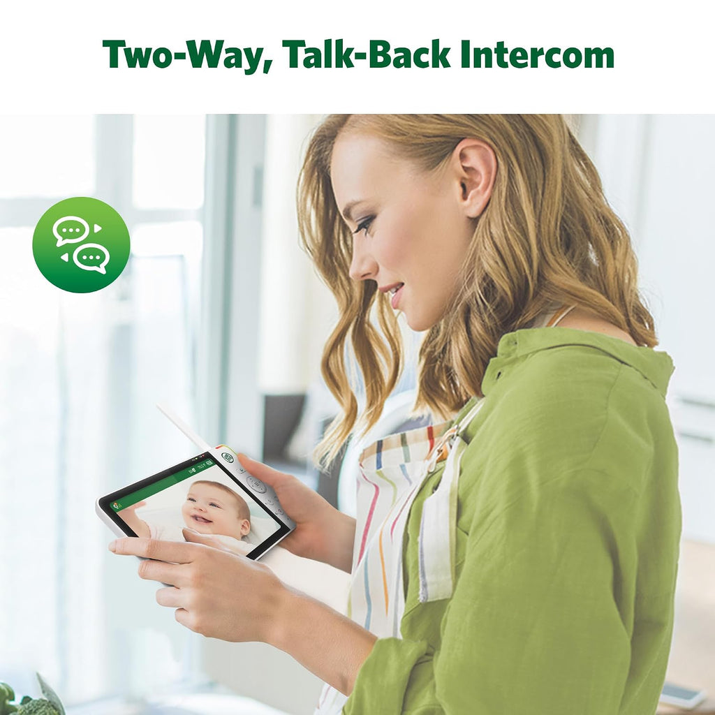 LeapFrog LF920-2HD 2-Camera Video Baby Monitor with 7' HD Screen - Split Screen, 1080p Color Night Vision, 360° Pan Tilt 8X Zoom, Night Light, Temp & Humidity Sensor, 1000ft Range - No WiFi Needed