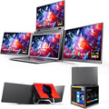 LXU Laptop Screen Extender, 1 Cable for 4 Screens (Quad Monitor), 14' 1200P WUXGA Portable Triple Extended Monitor for Laptop 12~17.3 Inch, Adaptive Top Screen, Solid Build, Driver Needed, S780