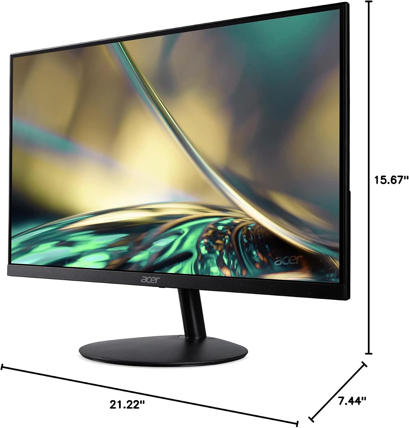 acer SB242Y Hbi 23.8' Full HD (1920 x 1080) Zero-Frame Gaming Office Monitor | AMD FreeSync Technology | Ultra-Thin Stylish Design | 100Hz | 1ms (VRB) | Low Blue Light | Tilt | HDMI & VGA Ports
