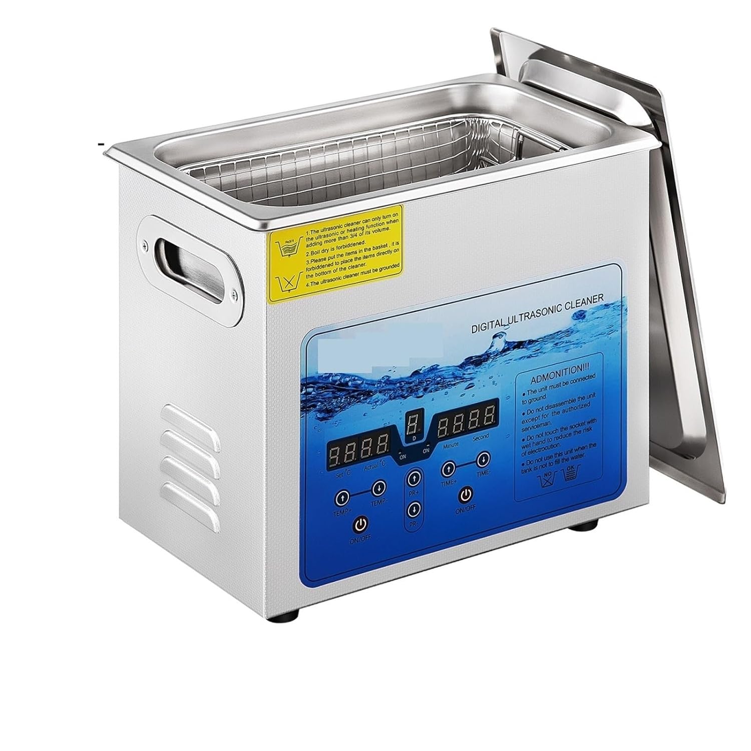 Ultrasonic Cleaners, 3L 6L 10L 15L Ultra Cleaner Mini Portable Washing Machines 36-40KHz Adjustable Frequency Dish Washers Home Appliance(3L)