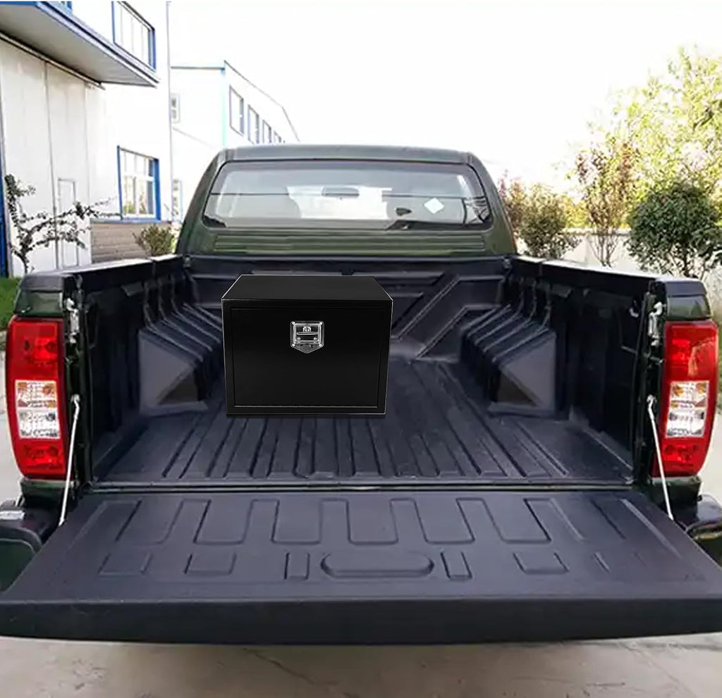 30 Inch Steel Underbody Truck Tool Box with T-Handle Lock, Heavy Duty Contractor Toolbox For Organization And Storage, Job Tool Chest, 30'x 18'x 18' inch Black