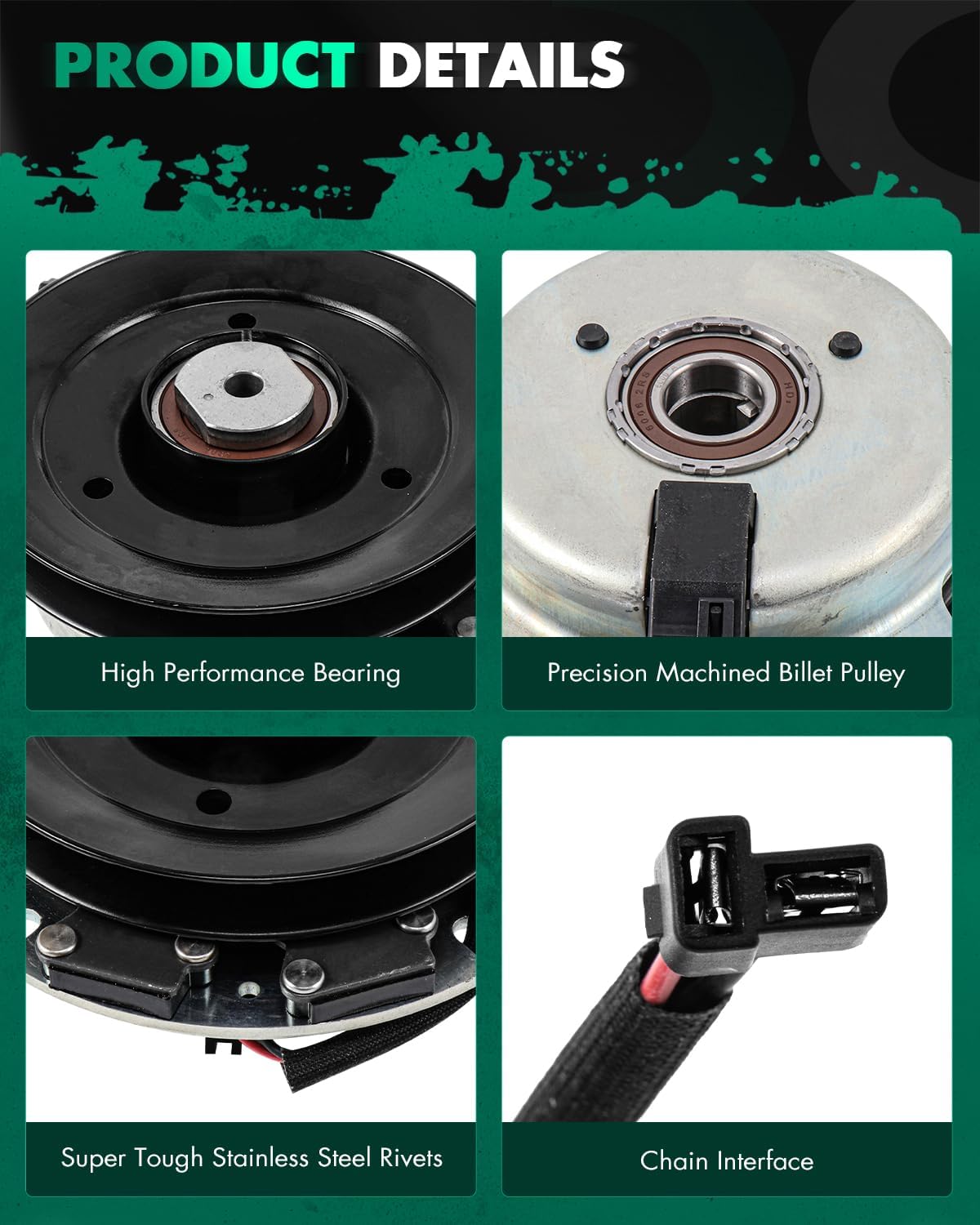 SCITOO Electric PTO Clutch 109-9282 PTO Lawn Mower Clutch Compatible for Exmark: 109-9282, 116-1604, 116-1620 / for Toro: 109-9282, 116-1604, 116-1620 / for Warner: 5218-207 / for Xtreme: X0239