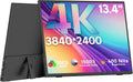 4K Portable Monitor, 13.4' 3840 * 2400 IPS Portable Monitor for Laptop, Slim Lightweight HDR Travel Screen USB-C HDMI w/Smart Cover for Laptop PS5/4 Xbox