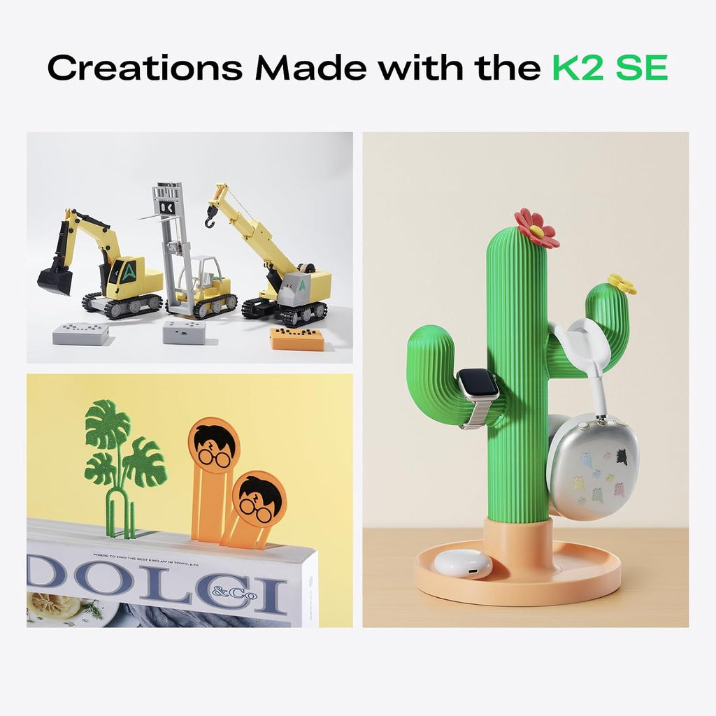 Creality K2 SE 3D Printer, Max High-Speed 500mm/s, Support Multicolor Printing Needs CFS Bundle with Creality Hyper RFID PLA Filament Black 1kg