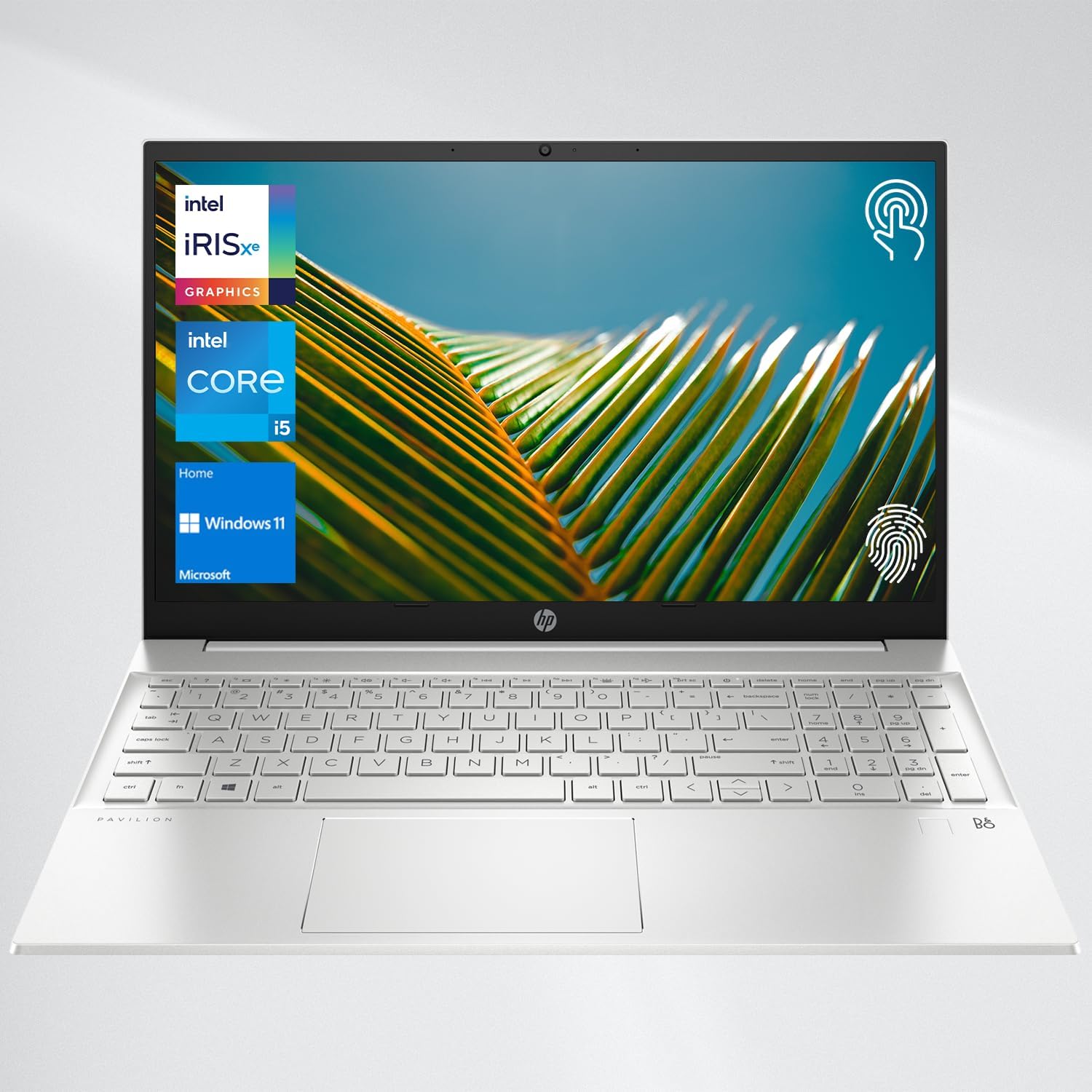 HP Pavilion Laptop, 15.6' FHD Touchscreen, 13th Gen Intel Core i5-1335U, 16GB RAM, 1TB PCIe SSD, Webcam, Fingerprint Reader, Backlit Keyboard, Wi-Fi 6, Windows 11 Home, Silver