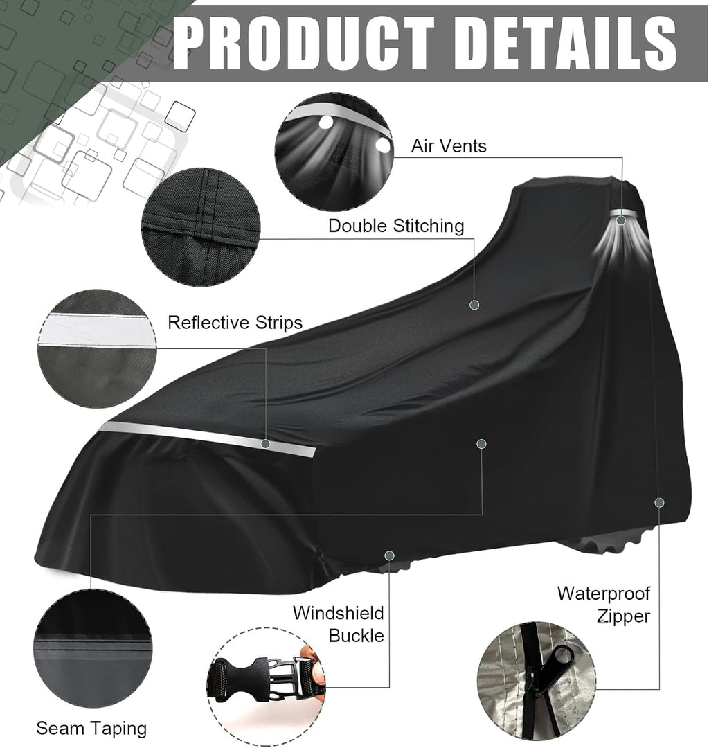 Waterproof Full Tractors Cover Replace for John Deere 1,2,3 Series 1025R 2320 2720 3520, Kubota Without Backhoe, 600D Oxford Cloth Tractors Cover for Snow Rain Dust Protection