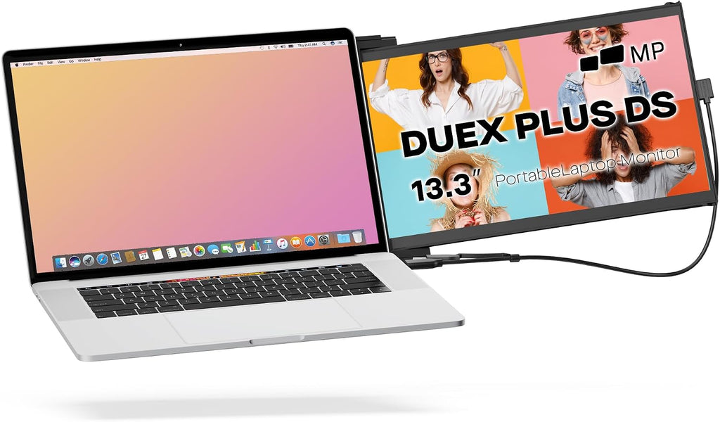 2026 Mobile Pixels Duex Plus DS 13.3' Portable Monitor, USB Type-C/HDMI Plug and Play Laptop Screen Extender, FHD 1080P Laptop Monitor, Compatible with Windows/Mac