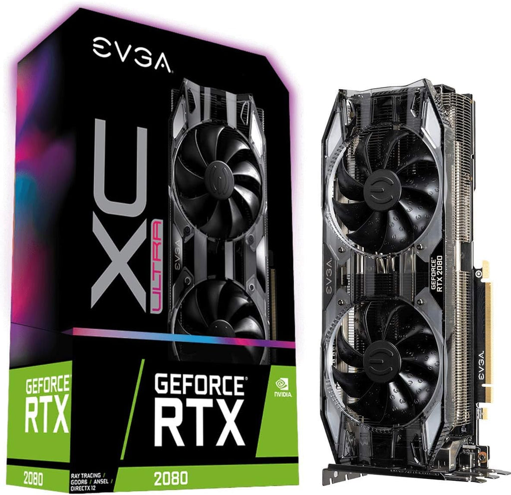EVGA GeForce RTX 2080 XC Ultra, Overclocked, 2.75 Slot Extreme Cool Dual, 70C Gaming, RGB, Metal Backplate, 8GB GDDR6, 08G-P4-2183-KR