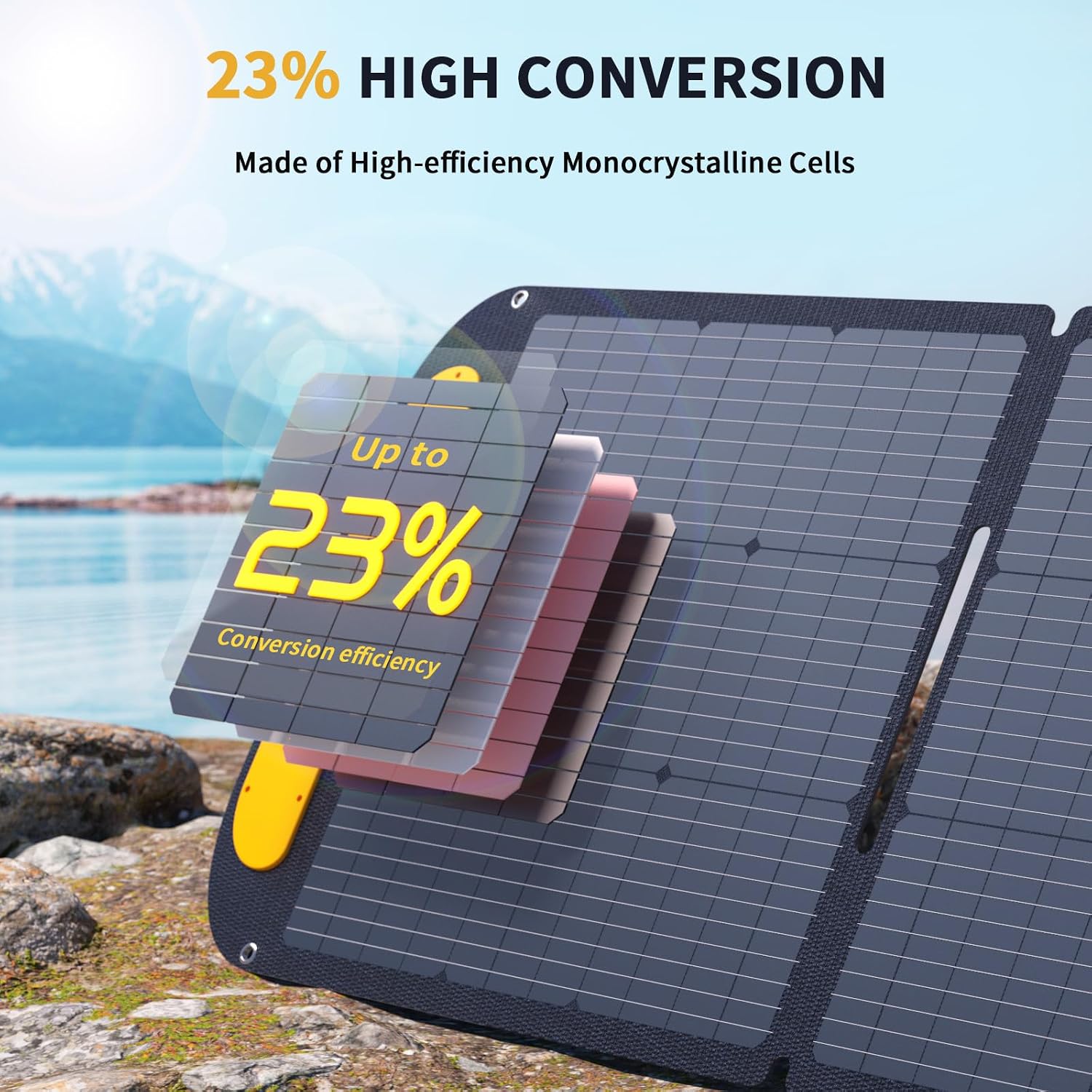 VTOMAN 600W Portable Power Station with 110W Panel, 299Wh Battery Powered Station for Camping, Road Trip, Fishing, Home Backup, Emergency