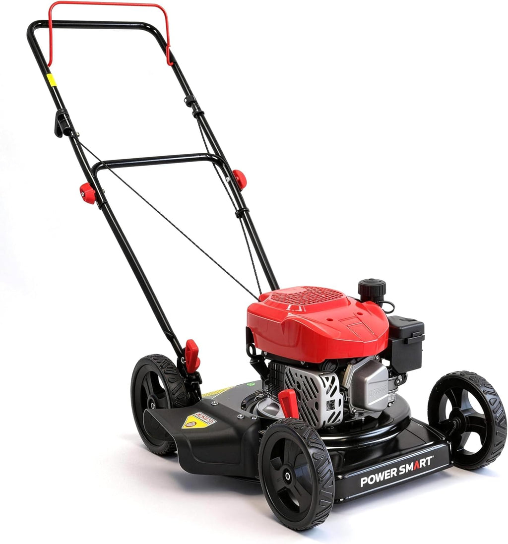 PowerSmart 18-Inch Gas Push Lawn Mower with 144cc 4-Cycle OHV Engine, 2-in-1 with Mulch and Side-Discharge, 5-Position Adjustable Cutting Height (DB8618C)