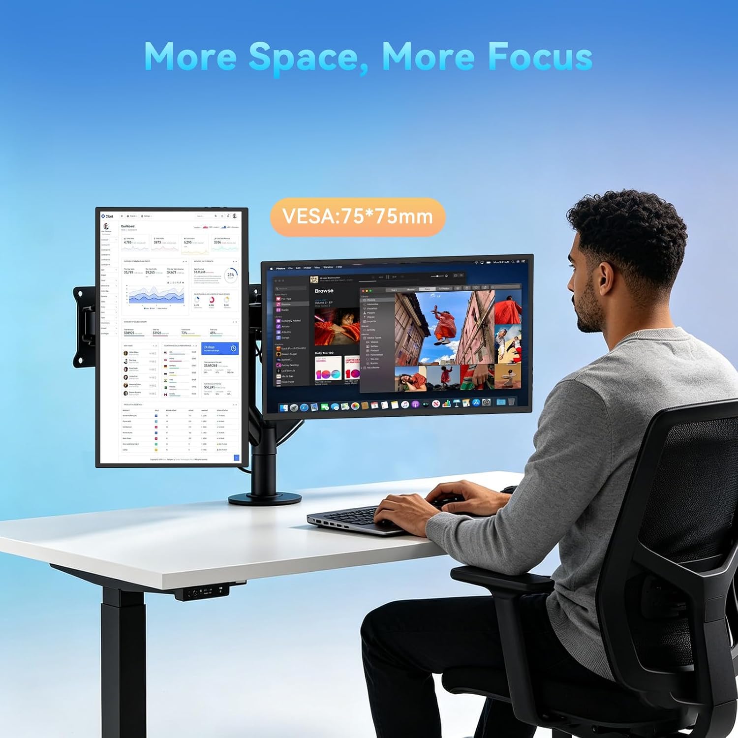 18.5' Large Portable Monitor,Monitor,120HZ 1ms Gaming Monitor,125% sRGB,FreeSync, HDR 350Nits,USB-C & HDMI,Large Travel External Second Screen for Laptop, Computer, Game Consoles (18.5')