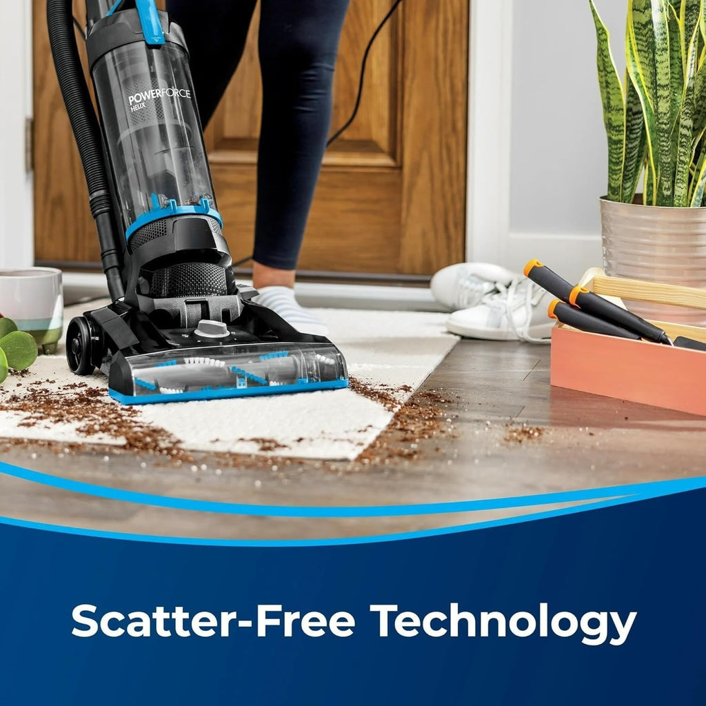Power Force Helix Bagless Upright Vacuum, Powerful Suction for Pet Hair,Carpet, Tile & Hardwood,Cleaning, Scatter-Free Technology, Large Dirt Tank, 23ft Cord, 5 Height Settings