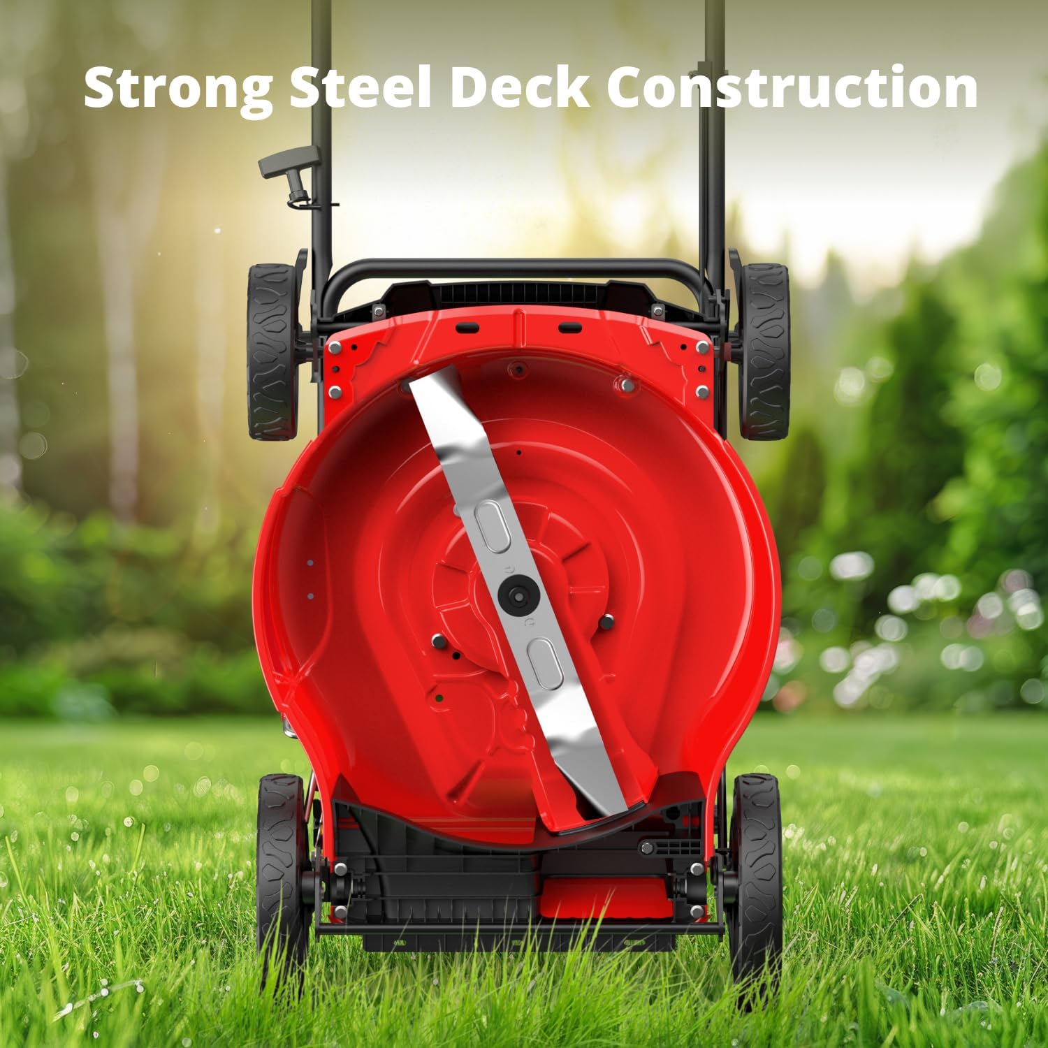 PowerSmart 21-Inch Self-Propelled Lawn Mower - 140cc B&S Engine, 3-in-1 Mulching, 6 Cutting Heights, Heavy-Duty Steel Deck