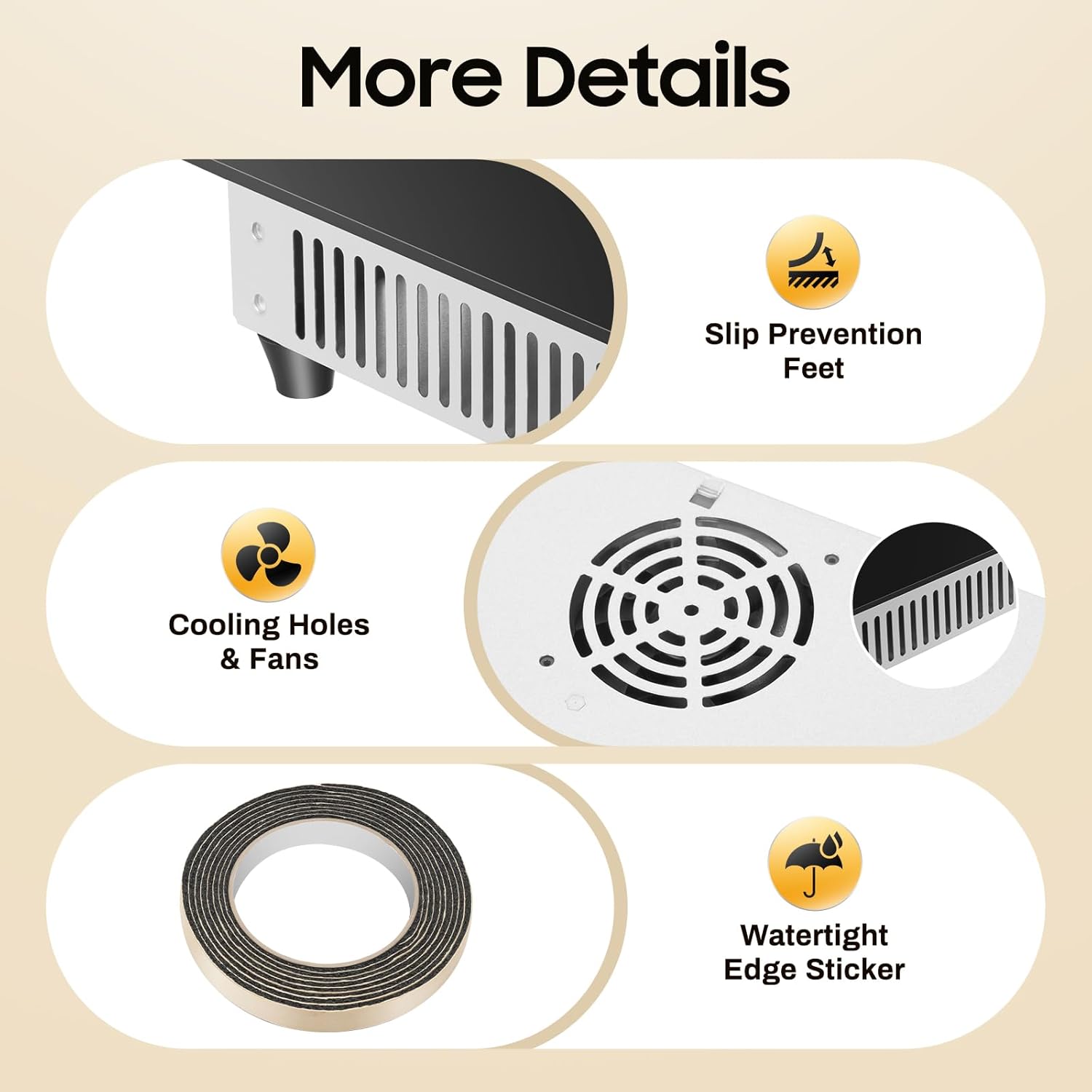 4 Burners Electric Cooktop 23' Built-in & Countertop Stove Electric Stove Top with Child Safety Lock, Timer, Touch Sensor Control,9 Heating Level, 110V Ceramic Cooktop for Hard Wire