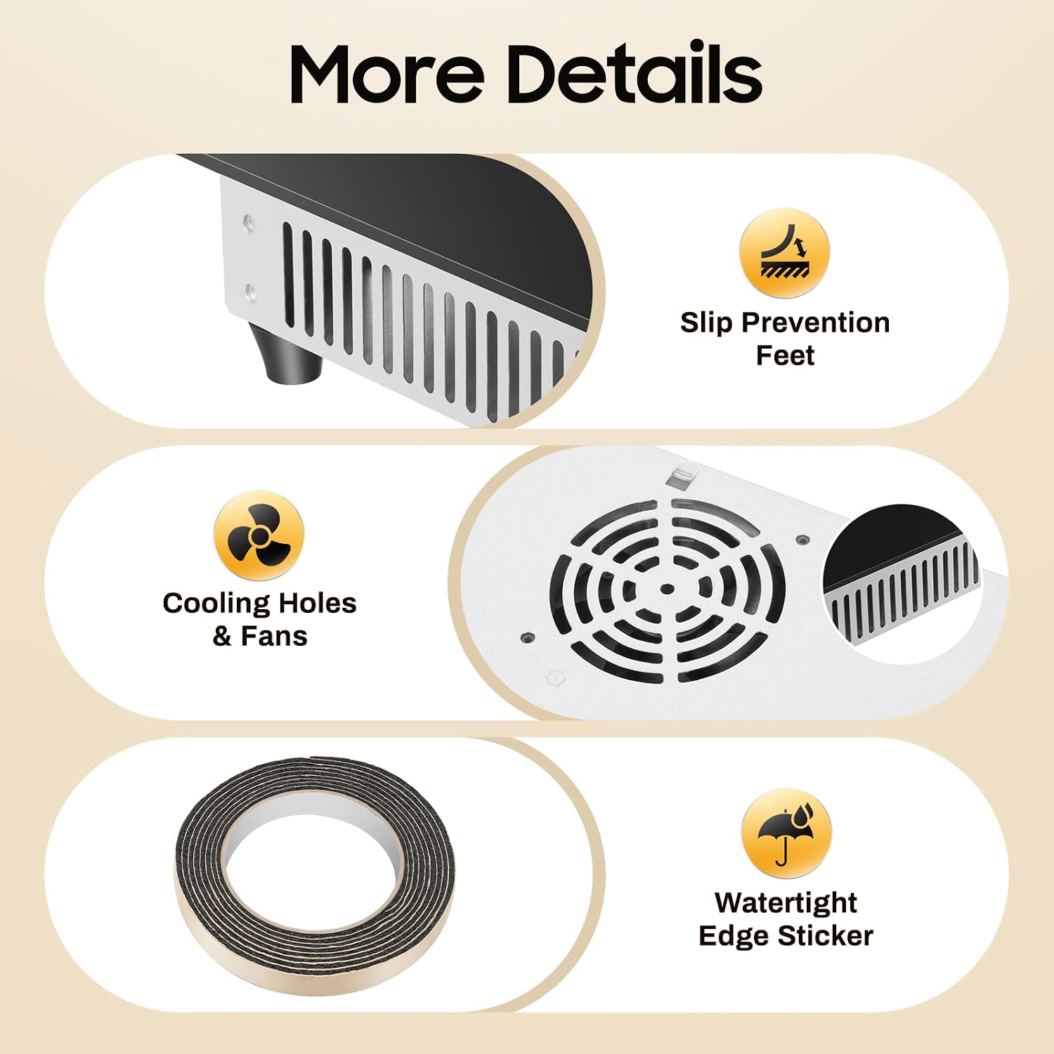 4 Burners Electric Cooktop, 110v 3000W Ceramic Cooktop, 24 Inch Countertop & Built-in Electric Stove Top with Child Safety Lock, Timer, Over-Temperature Protection, Sensor Touch Control