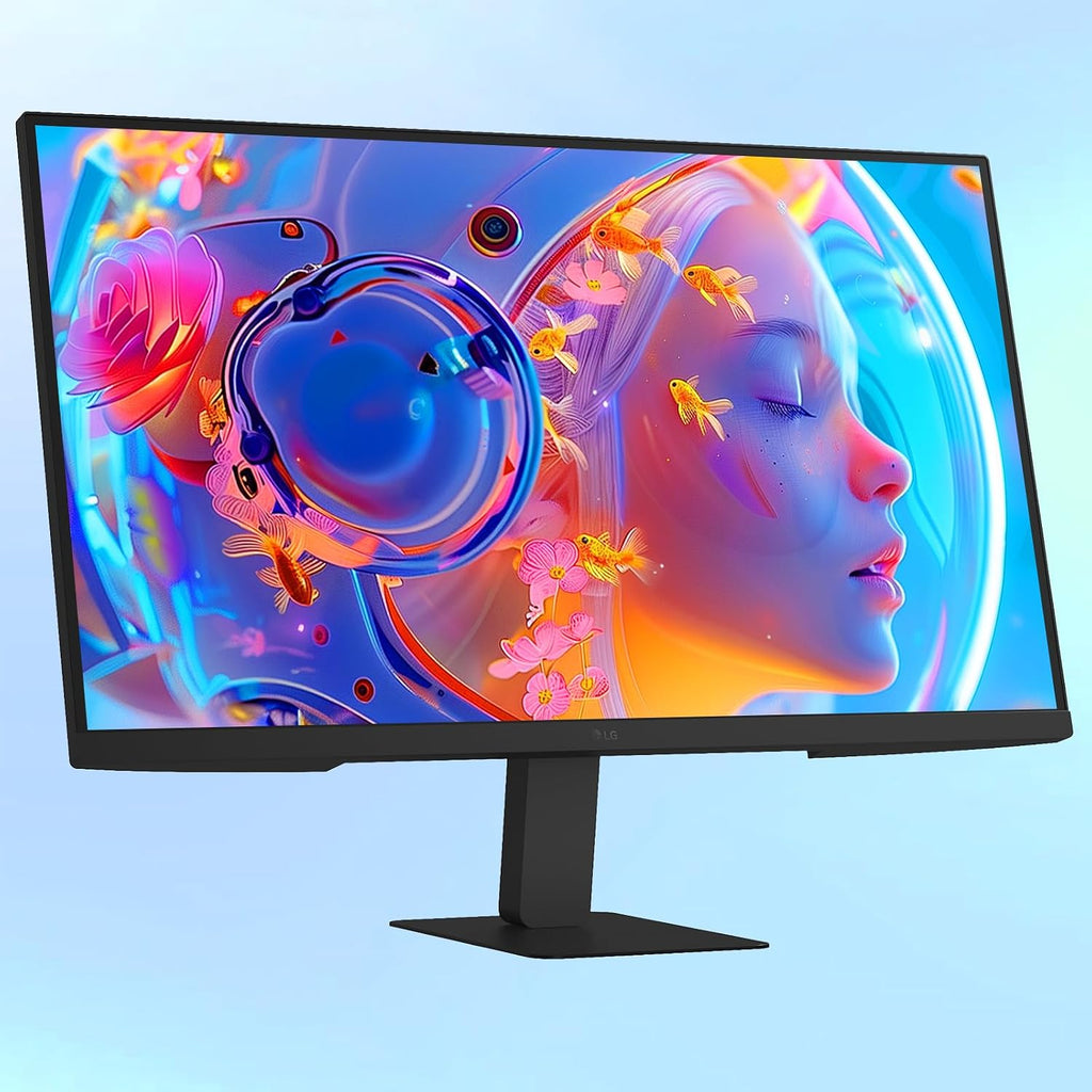 LG 27 inch Monitor, IPS QHD (2560 x 1440), 100Hz, 99% sRGB, HDR10, Black Stabilizer, HDMI, USB-C 15W PD, Dynamic Action Sync, Reader Mode, Flicker Safe, Virtually Borderless Design, Tilt Adjustment
