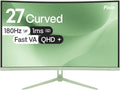 Pixio PXC278 Wave Mint Green 27 inch 180Hz Refresh Rate QHD 1440p Resolution 1650R Curved Fast VA Panel 1ms GTG Response Time Adaptive Sync HDR Curved Gaming Monitor