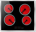 24 Inch Electric Cooktop 4 Burner Electric Stove, 6000W Built in Ceramic Stovetop with Touch Control 24', Timer, Child Lock, 9 Heating Level, 220-240v, Hard Wire(No Plug)