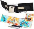 KEFEYA Laptop Screen Extender 15.6', FHD 1080P Portable Triple Monitor for Laptops 13-17.3', 120% sRGB 235° Rotation Detachable Laptop Monitor Extender for Windows/Mac/Dex/Chrome/Surface, Plug n Play