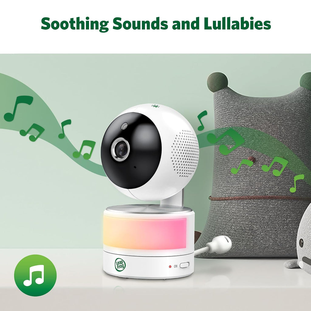LeapFrog LF920HD Video Baby Monitor with 7' HD Screen - 720p Color Night Vision, 360° Pan Tilt 8X Zoom, Temperature & Humidity Sensor, Lullabies, 1000ft Range - No WiFi Needed