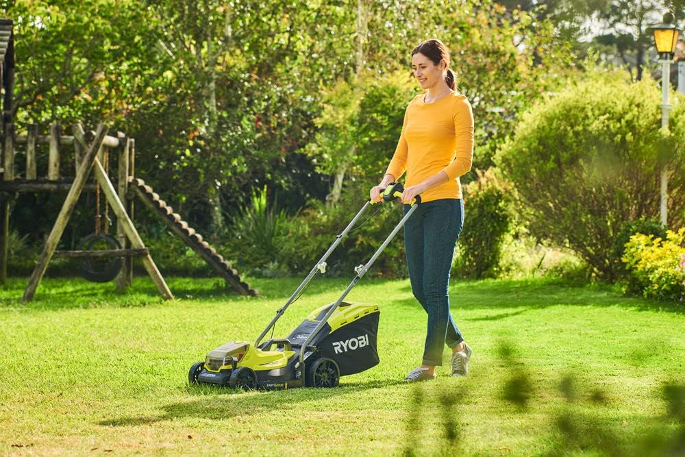 Ryobi OLM1833B Lawnmower Battery 18V ONE+ 33cm 35Lt Mulching 25-65mm Kit 4.0 Ah