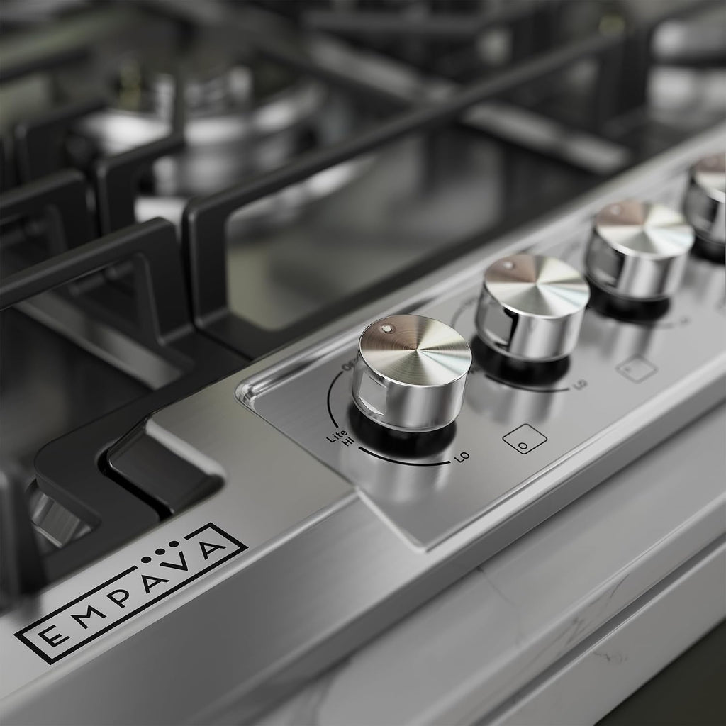 Empava 30 Inch Built-in Gas Cooktop with 5 Sealed SABAF Burners, Stainless Steel Surface, LPG/NG Convertible, Flame Failure Protection, Dishwasher Safe Grates