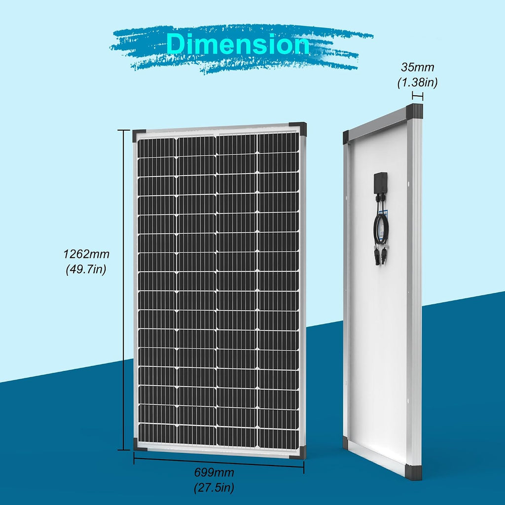 ACOPOWER Solar Panel 175Watt 12 Volt,Monocrystalline High-Efficiency 175 Watt PV Module Power Charger for RV Caravan Marine Camper Rooftop Farm Battery and Other Off-Grid Applications