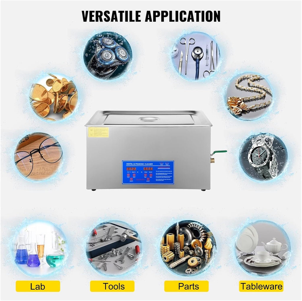 1.3L 2L 3L 6L 10L 15L 22L 30L Ultrasonic Cleaner Lave-Dishes Portable Washing Machine Diswasher Ultrasound Home Appliances (Color : 10L)