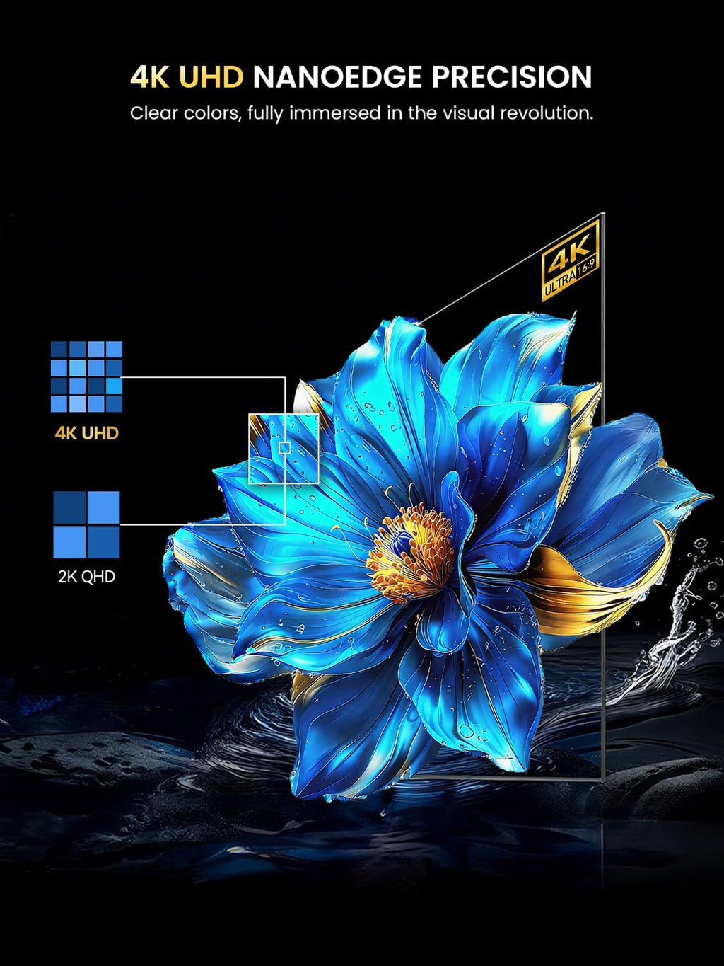 UPERFECT 4K OLED Portable Monitor, 13.3' UHD 3840x2160 Laptop Display, 150% sRGB, 500 Nits, 1ms Response, Ultra-Slim Aluminum Design, Travel Monitor for PC, Phone, Game Console - UColor O Lite