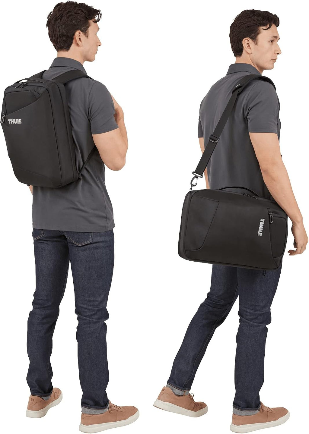 Thule Accent 17L Convertible Backpack - Fits 16' MacBook & 10.5' Tablet - Rigid Interior Pocket - Easily Switch Between Backpack and Briefcase - Quick Access to Internal Storage