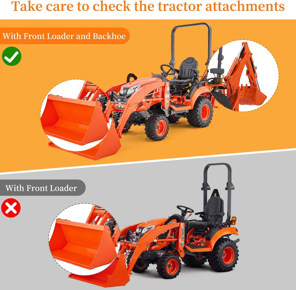STARTWO Full Tractor Cover Waterproof Heavy Duty, Universal Fits Most Compact Utility Tractors with Backhoe, UV Protection, Dustproof, with Air Vents & Reflective Strips,189 L x 76 W x 86 H in