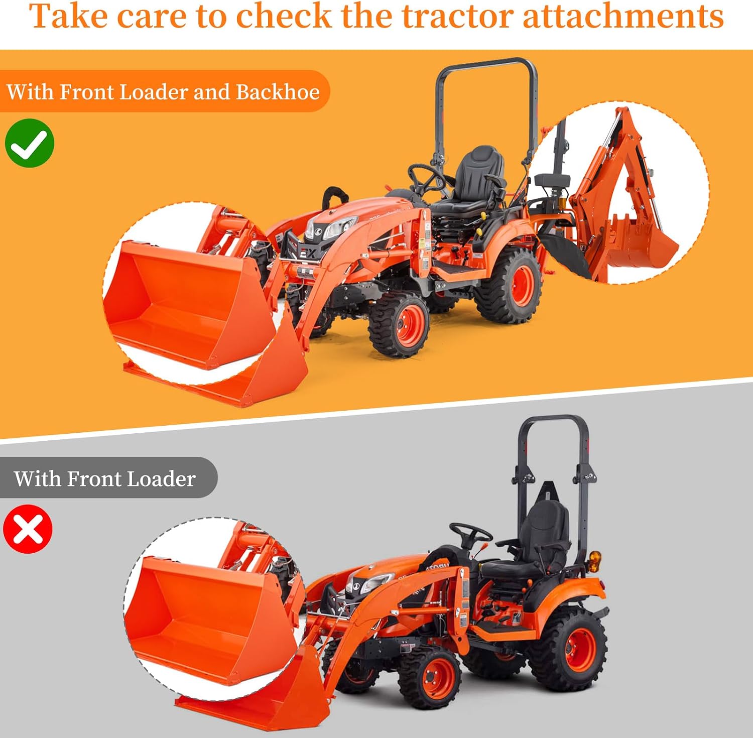 STARTWO Full Tractor Cover Waterproof Heavy Duty, Universal Fits Most Compact Utility Tractors with Backhoe, UV Protection, Dustproof, with Air Vents & Reflective Strips,189 L x 76 W x 86 H in
